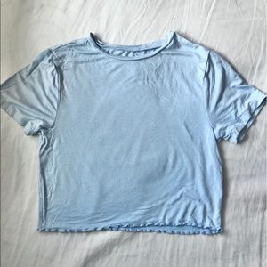 Pacsun Blue Basic Crop Top